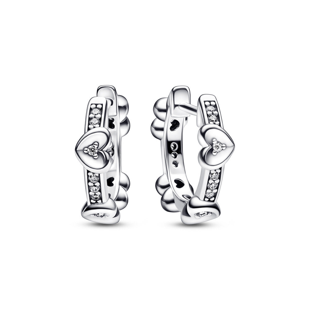 Wholesale Valentine's Day Flaming Heart Shining Light Around Heart Earrings Earrings Factory